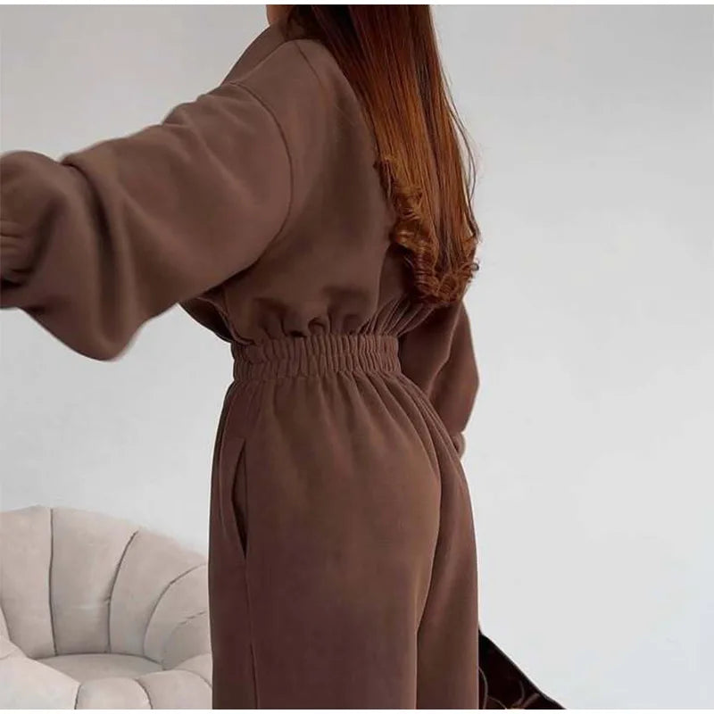Winter Jumpsuit with Front Zipper - Frances