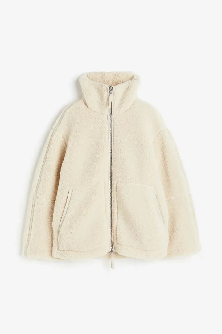 Furry Wool Jacket - Snow