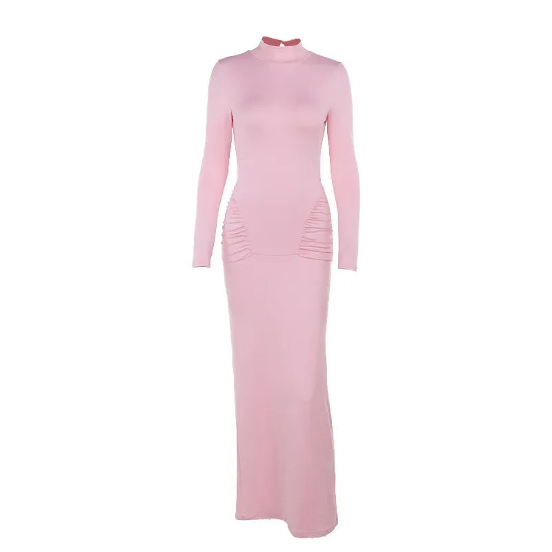 Golf maxi dress with ruching decoration - Veredet