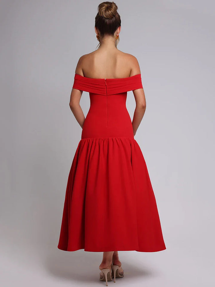 Maxi off-shoulder dress - Tehila