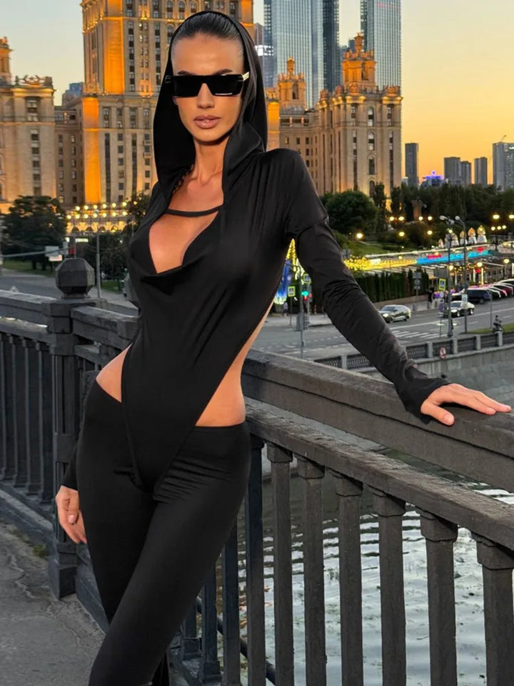 Pedal pushers jumpsuit with hat decoration STREET STYLE - Roxanne