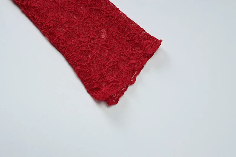Lace mini dress with matching cap sleeve decoration - Eliraz