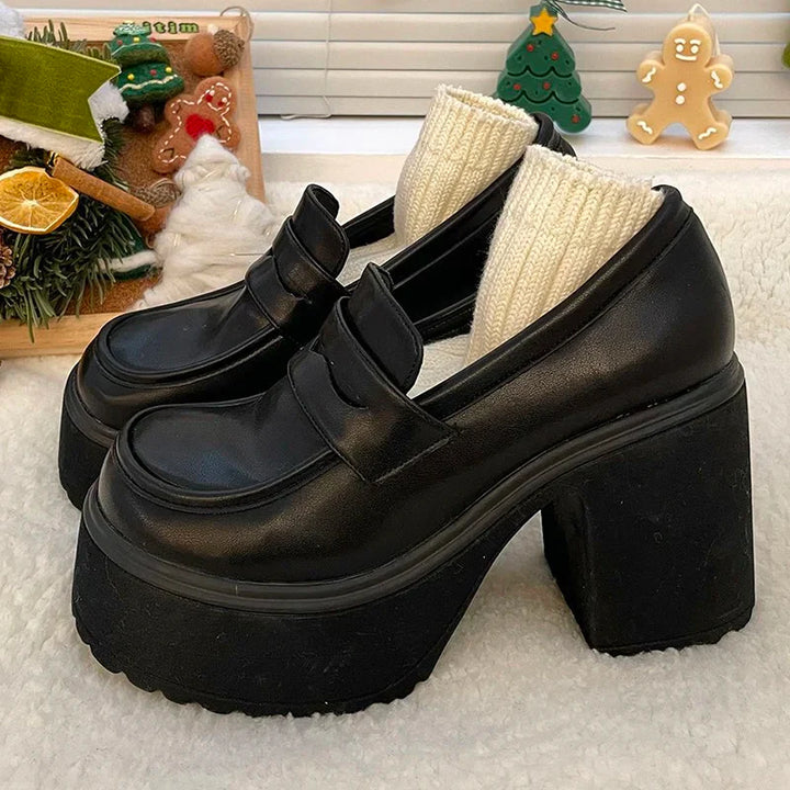 Platform Heel Loafers - Nelly