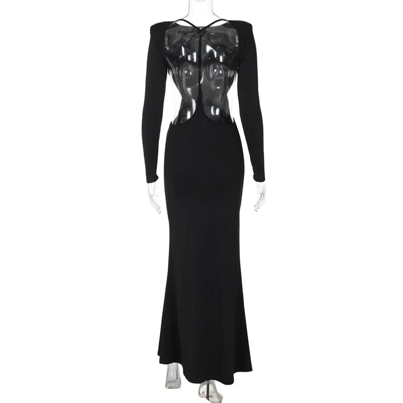 Maxi dress with open back design - Caitlin