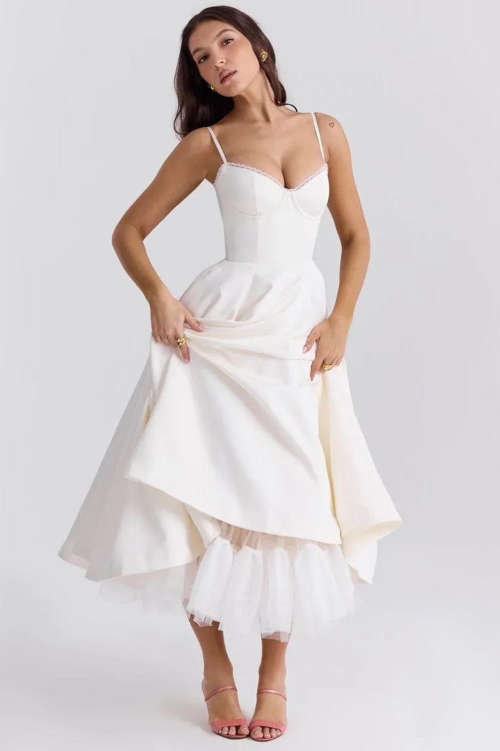 Midi Satin Dress - Adela