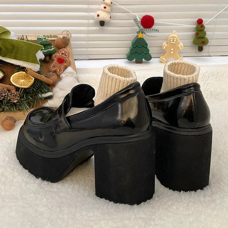Platform Heel Loafers - Nelly