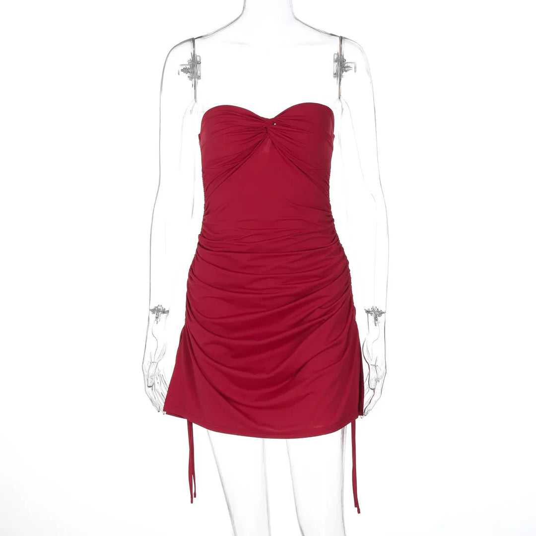 Strapless mini dress with ruching - Gabi