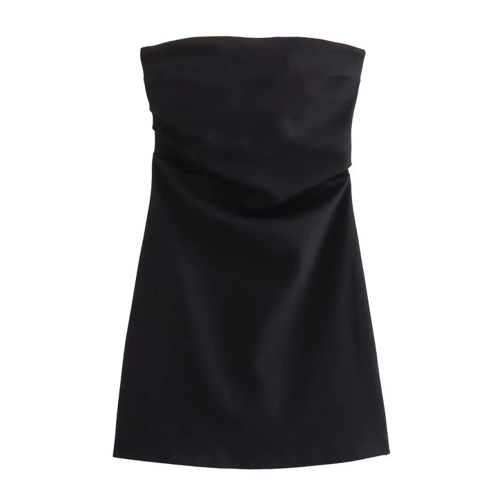 Strapless Mini Dress with Ruched Design - Bonnie