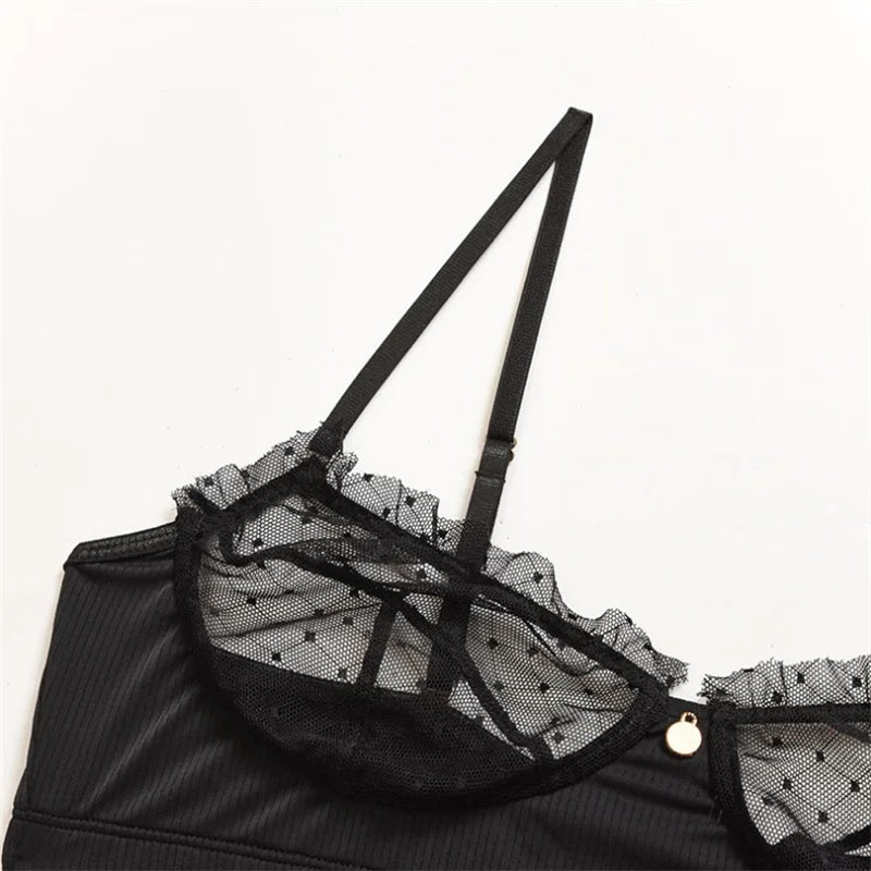 Sheer Bra Lingerie Set - Hallie