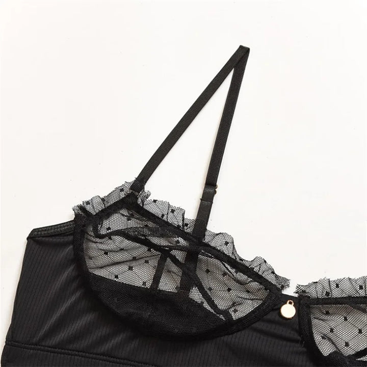 Sheer Bra Lingerie Set - Hallie