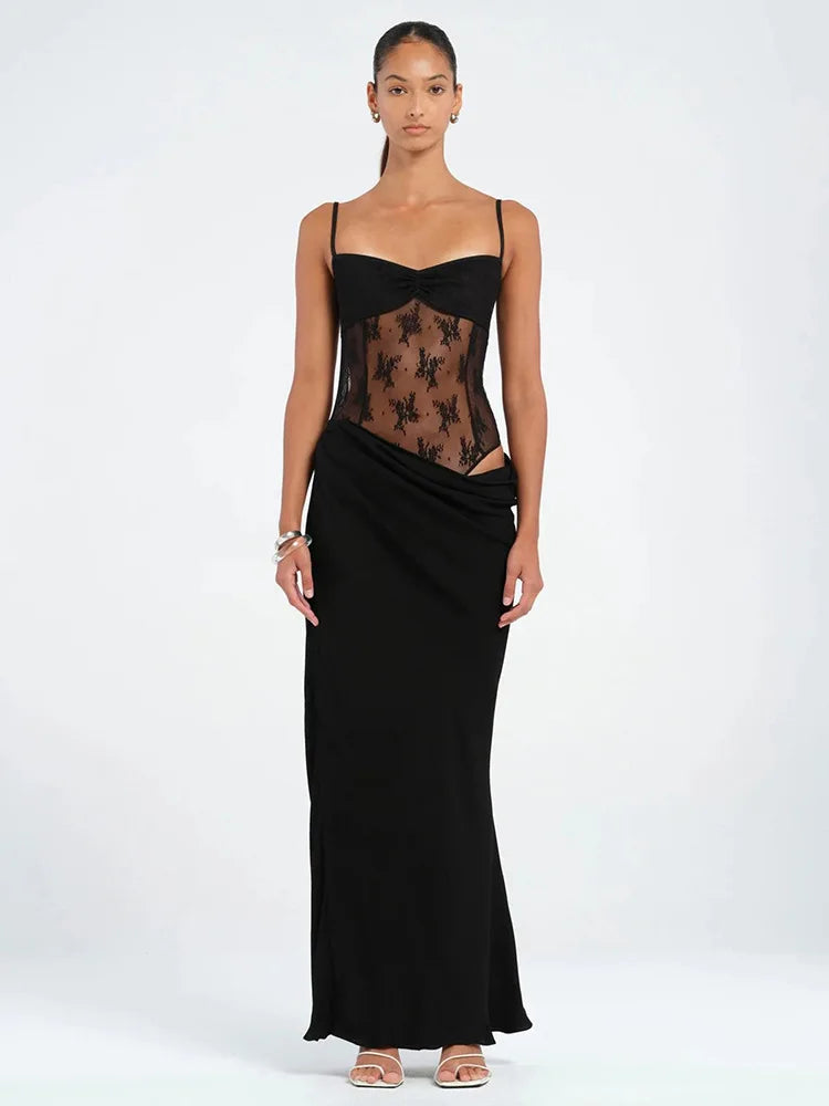 Maxi dress with lace decoration - Sherry