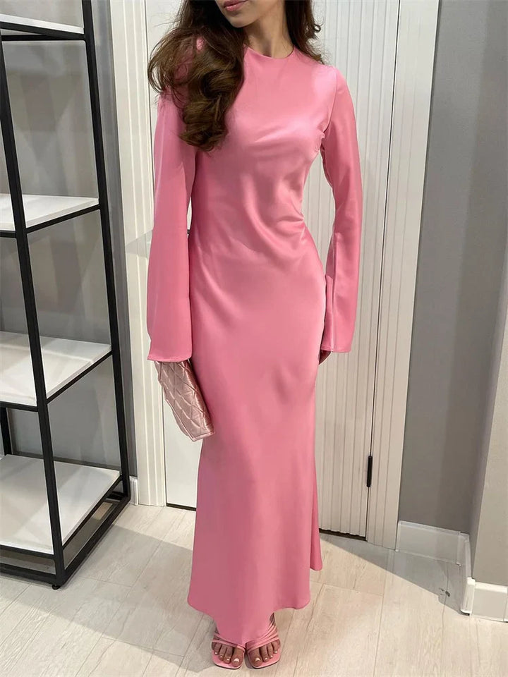 Satin maxi dress - Dekel