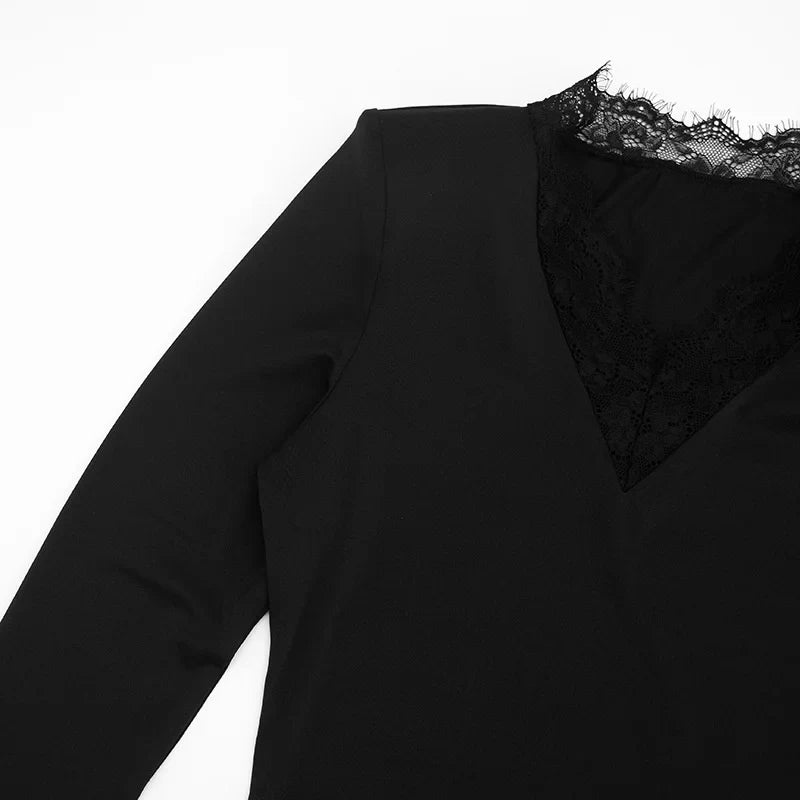 Mini Dress with Lace Decoration - MIRAN