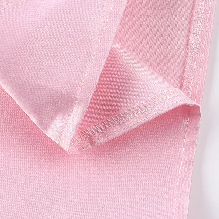 Strapless Satin Mini Dress with Train Detail - Maggie