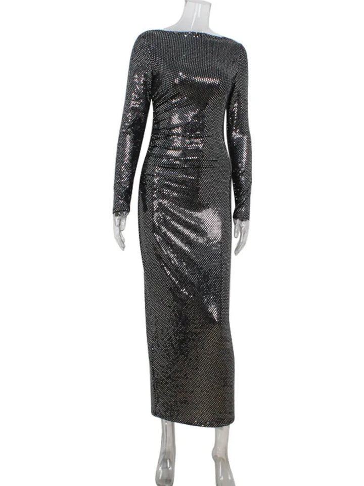 Maxi Dress with Sparkling Polka Dot Embellishment - Journee