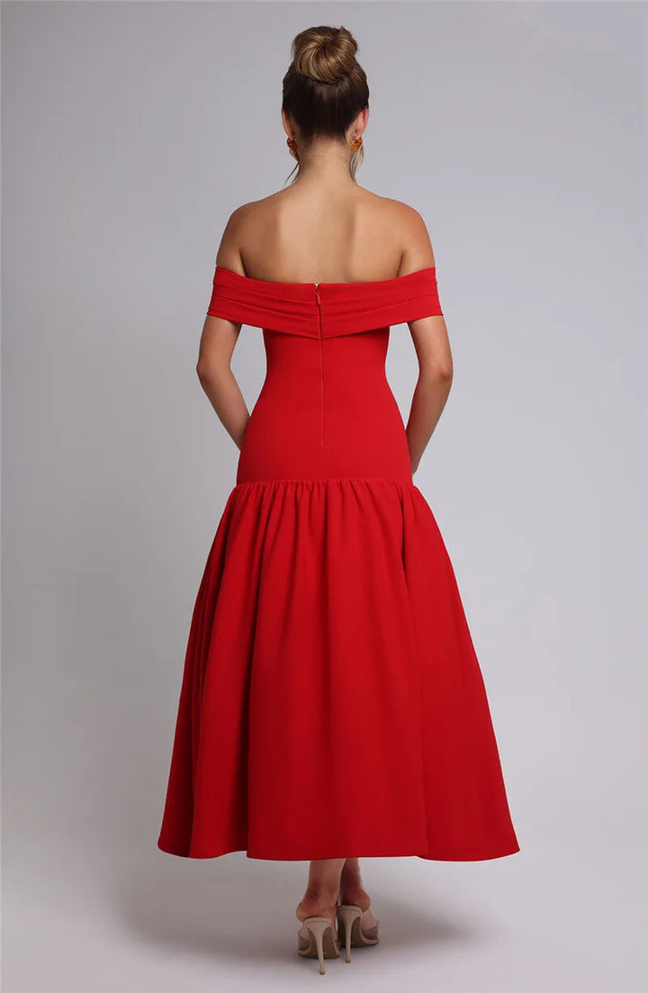 Maxi off-shoulder dress - Tehila