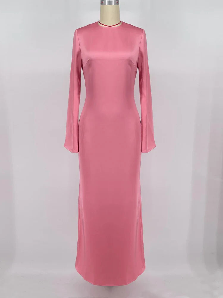 Satin maxi dress - Dekel