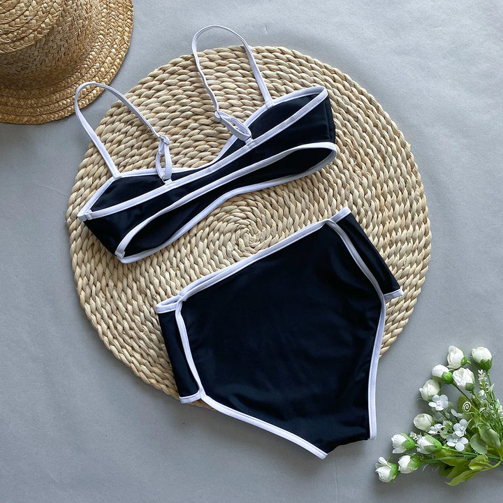 Special Design Bikini with High-Waist Bottom - Rachel