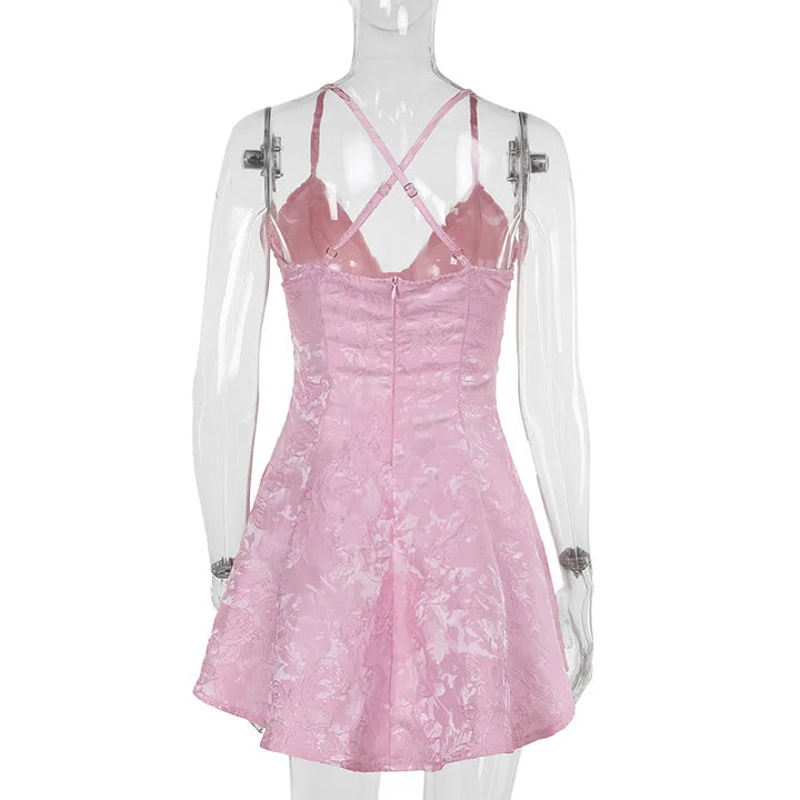 Mini Dress with Floral Embroidery - Dafni
