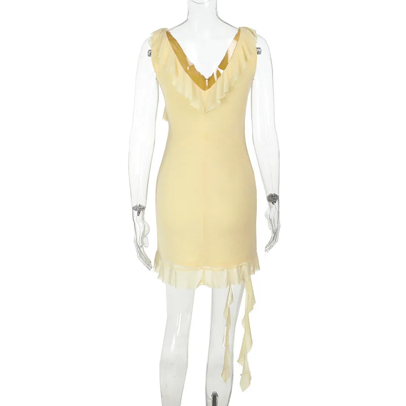 NID mini dress with ruffle detail - Leon