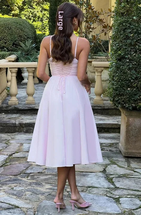 Midi Dress with A-Line and Classic Design - Nataly