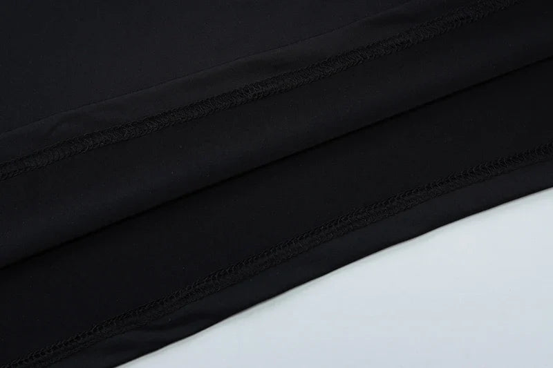 Mini Dress with Open Back, Asymmetric Collar, and Neck Tie Decoration - Rain