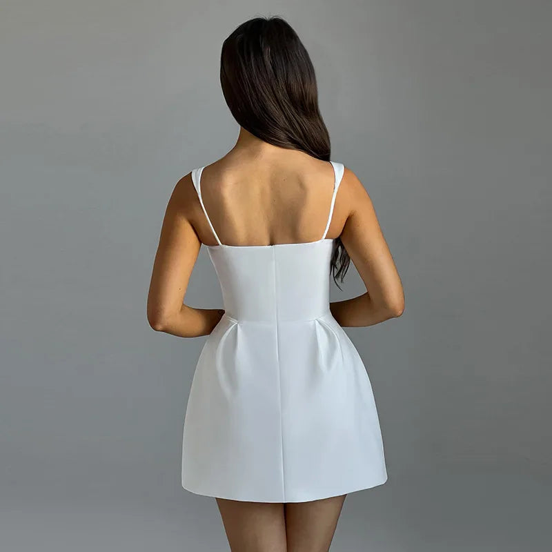 A-Line Mini Dress with Corset Design - Katya