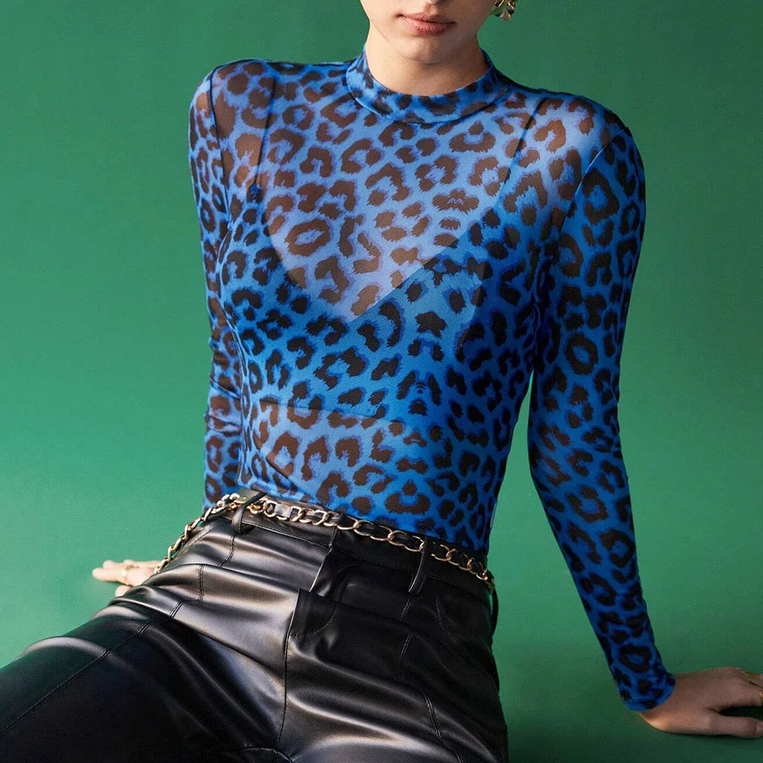 Sheer leopard print top - Siena