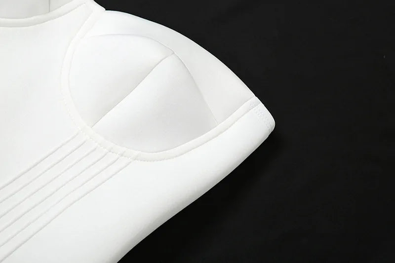 Strapless Midi Dress with A-Line and Elegant Design - Simone