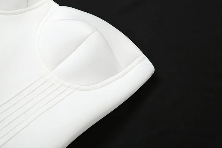 Strapless Midi Dress with A-Line and Elegant Design - Simone