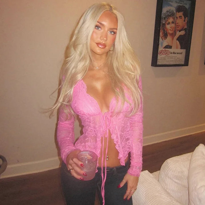 Tie lace blouse - Erin