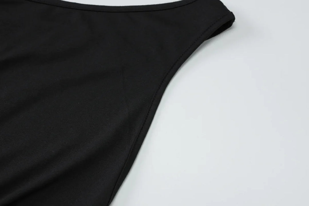 Elegant one-shoulder maxi dress with open back - Alexis