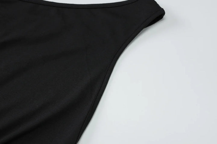 Elegant one-shoulder maxi dress with open back - Alexis