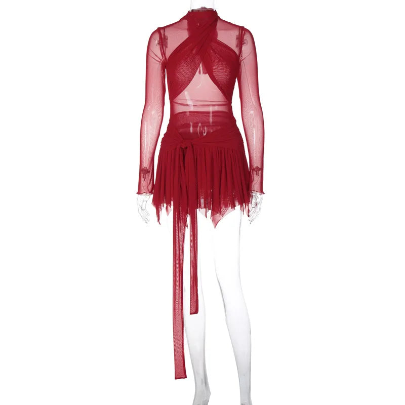 Mini Dress with Unique Design - Grizzy