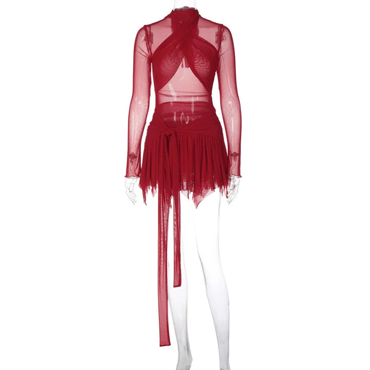 Mini Dress with Unique Design - Grizzy