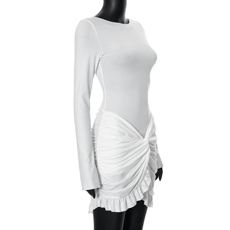 Mini dress with ruching - Rachel