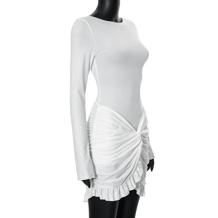 Mini dress with ruching - Rachel