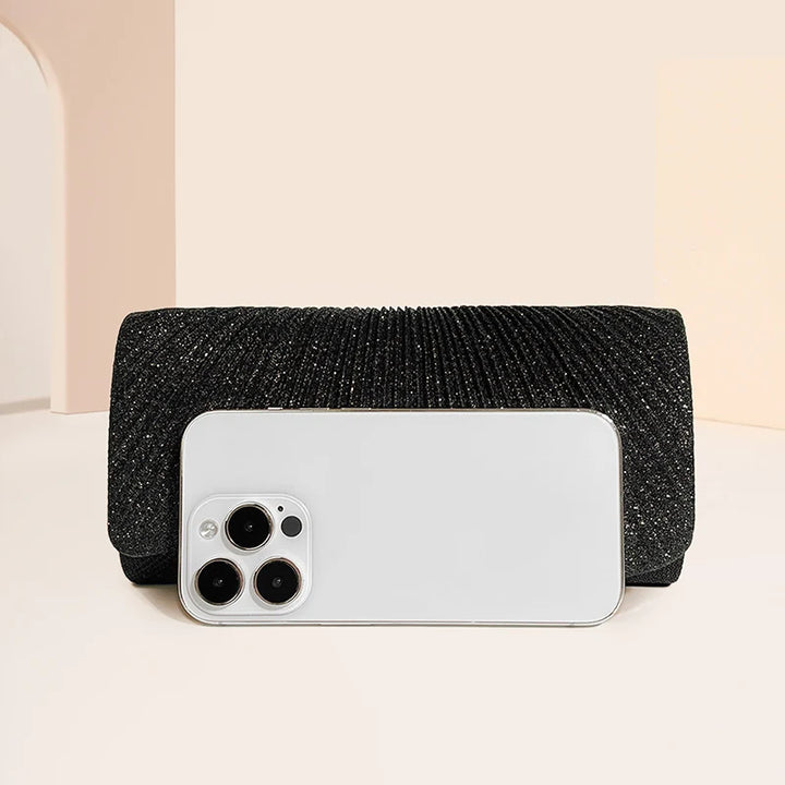 תיק קלאץ' בעיצוב זרקונים מנצנצים רצועת שרשרת