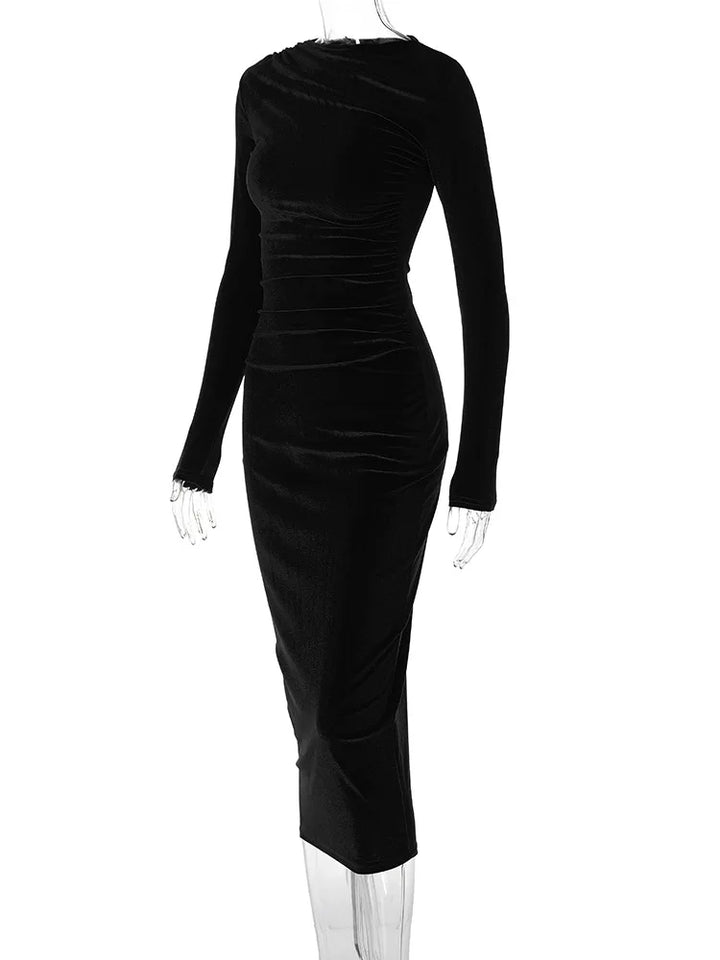 Velvet midi dress - Lorenza