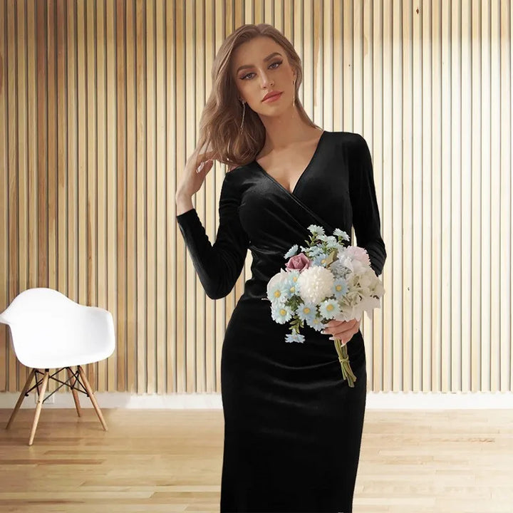 Velvet maxi dress - Nehora