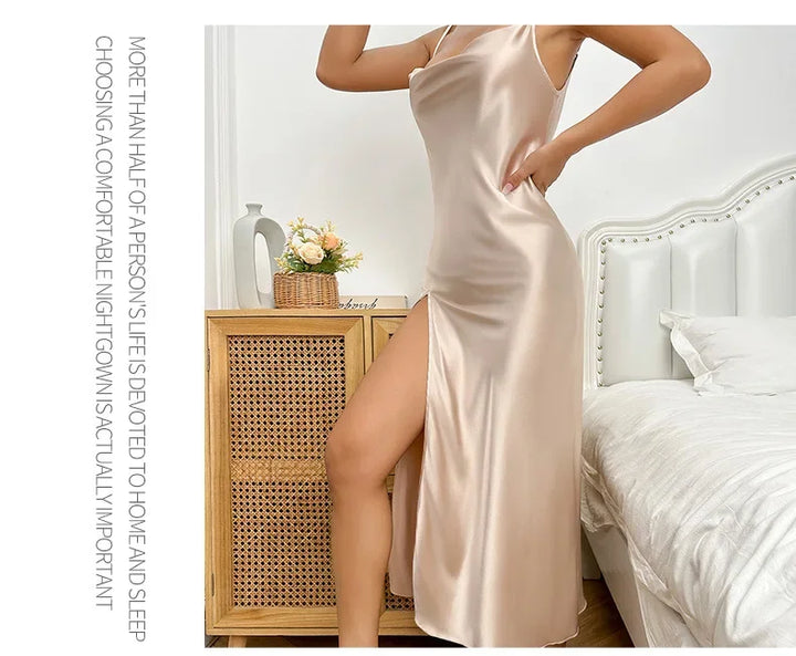 Light Satin Midi Dress - Anya