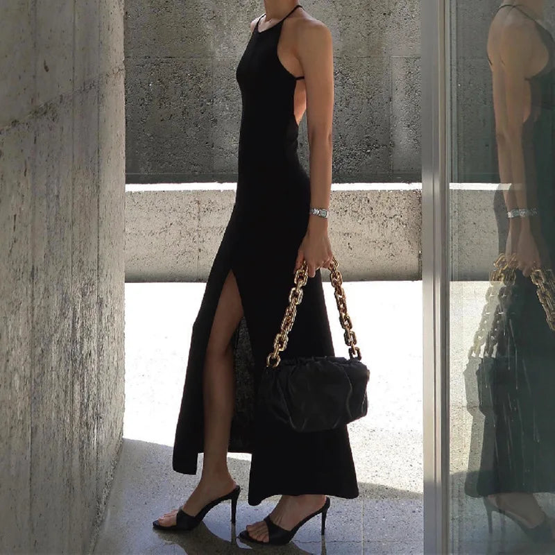 Maxi Dress with Deep Slit - Irina
