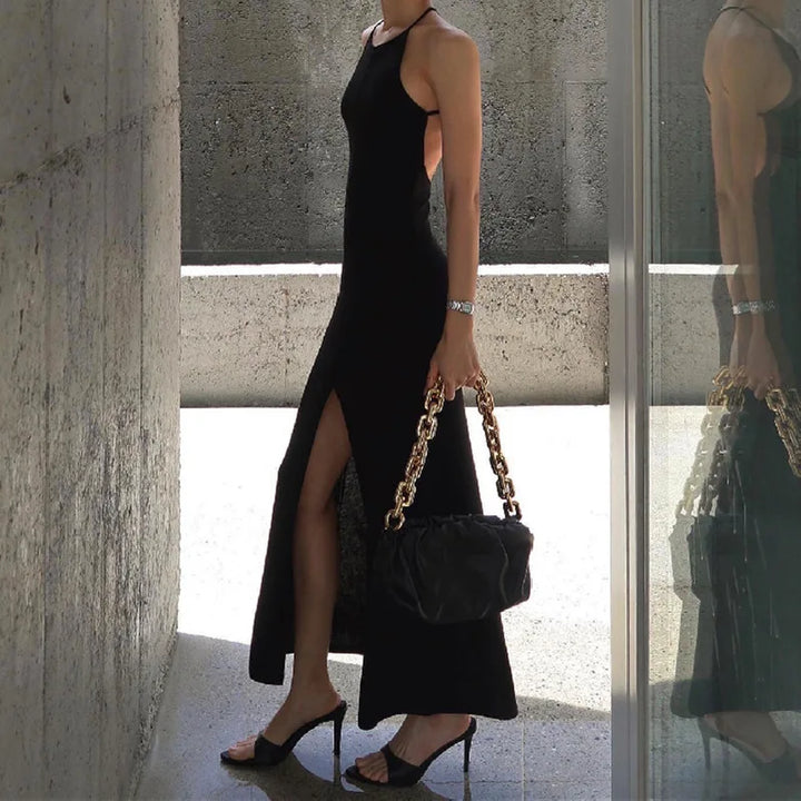 Maxi Dress with Deep Slit - Irina