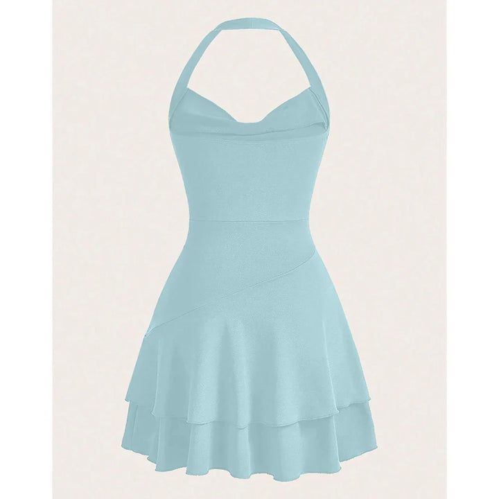 Tiered Ruffle Mini Dress with Open Back - Ashly