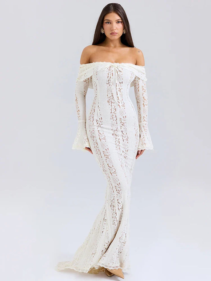 Off-shoulder lace maxi dress - Jane