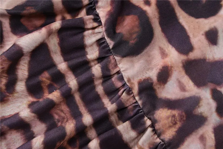 Leopard print ruffled mini dress - Sisi