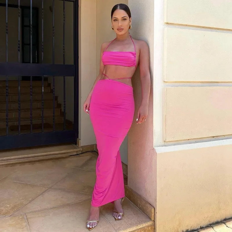 Two-Piece Set with Fitted Skirt and Top - MILI