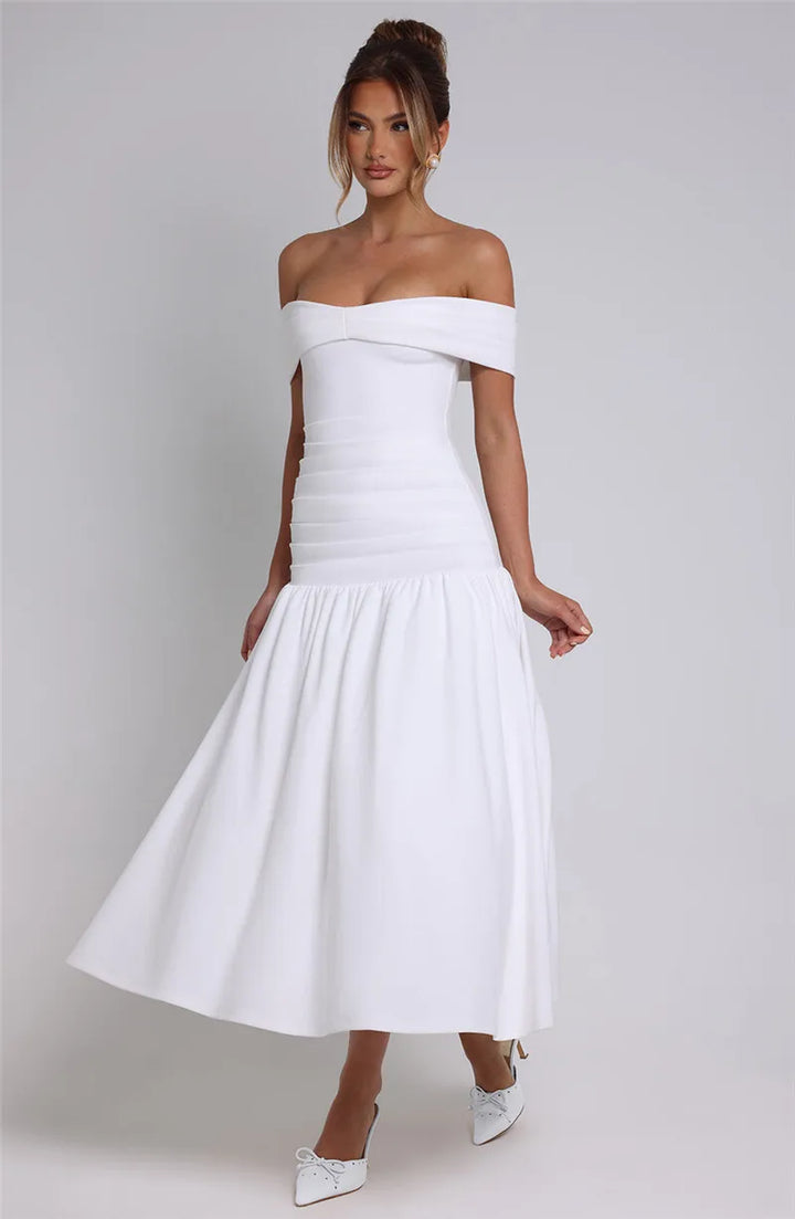 Maxi off-shoulder dress - Tehila