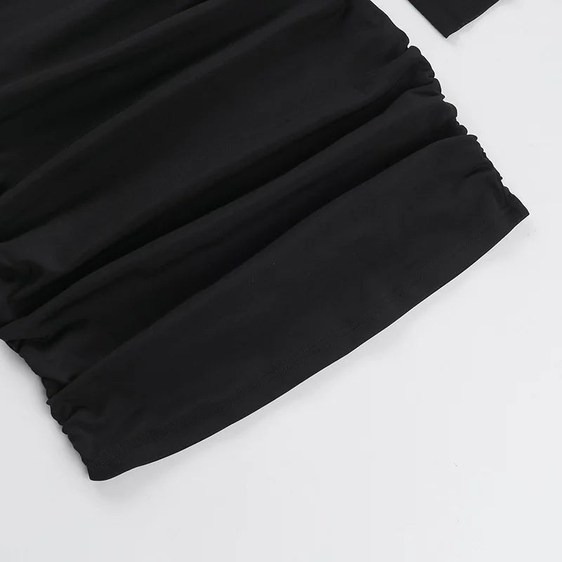 Mini mesh dress with ruching design - Baki