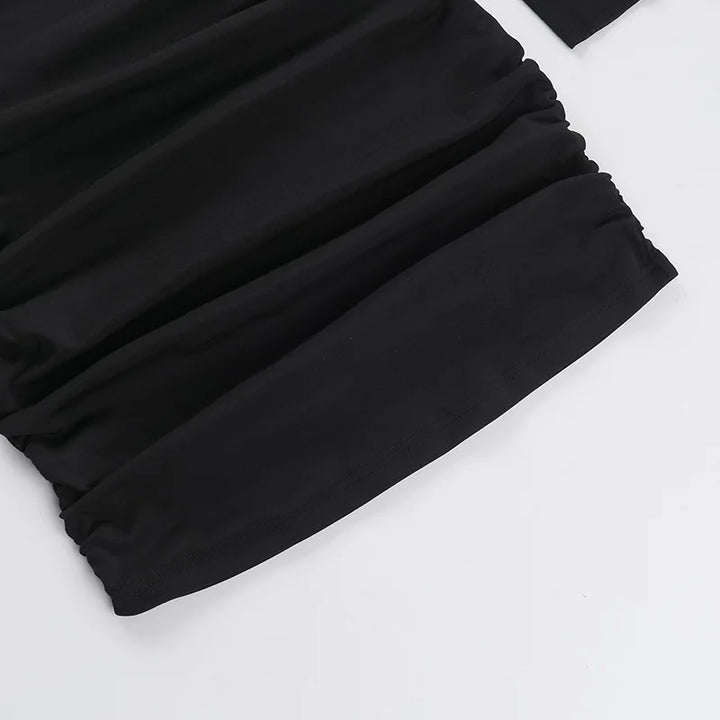 Mini mesh dress with ruching design - Baki